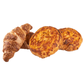 Ham-kaas croissant of ronde kaassuisse